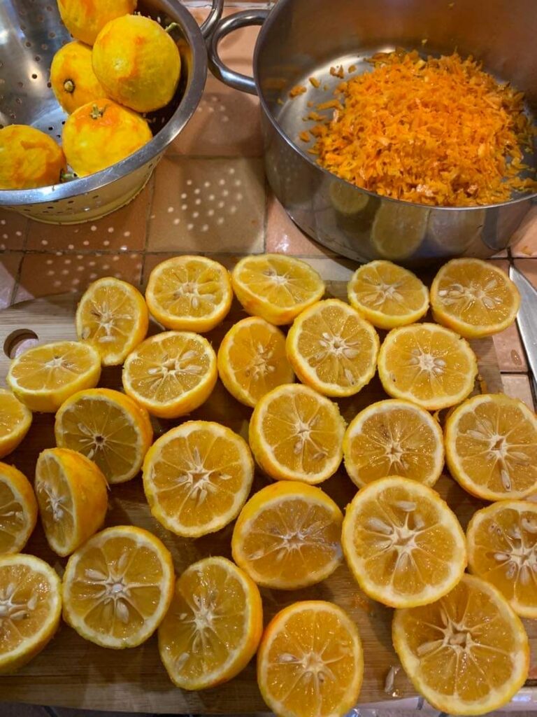 Lemon and orange marmelade production