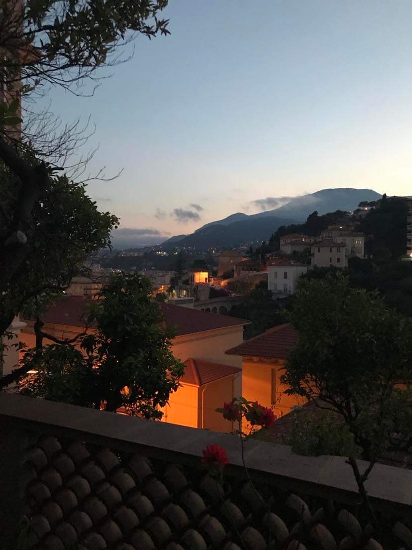 Night view of the mountain